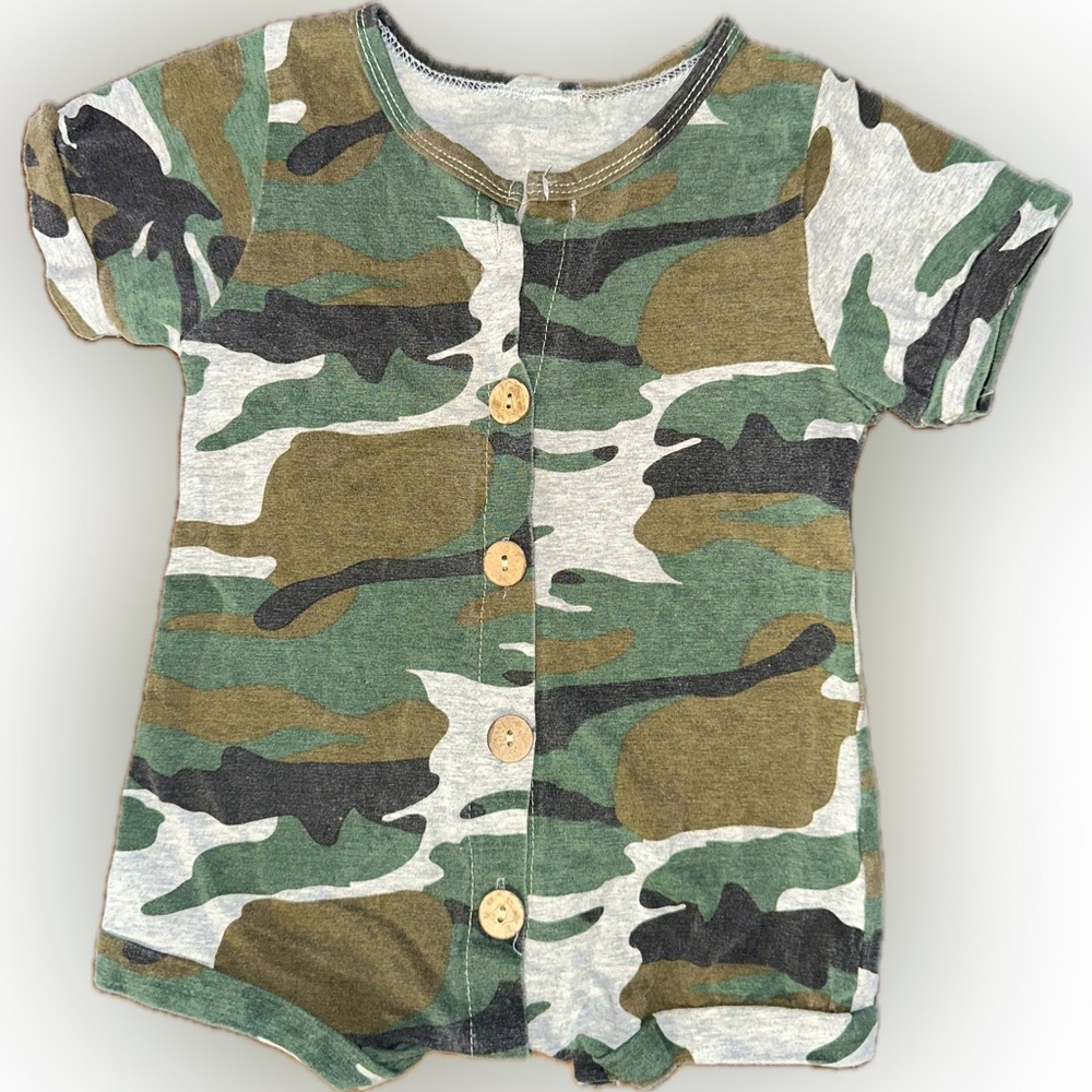Camo baby romper